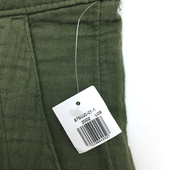 NEW Old Navy Women's Green Crinkled Cotton Pants Lightweight Size 20 length 27" - Picture 3 of 10